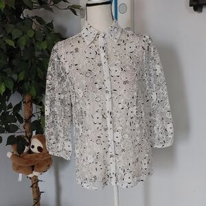 Ember White Lace Blouse M